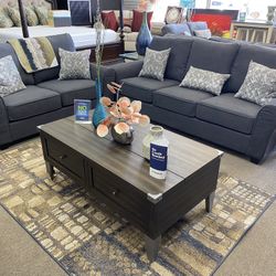 Dark Gray Sofa Set