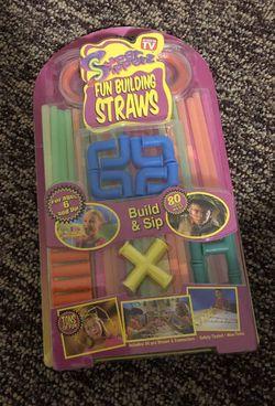 Super Sipperz Fun Building Straws 80 Pieces AS SEEN ON TV ~NEW~
