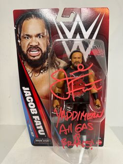 Jacob Fatu Autographed WWE Main Event Series Action Figure
