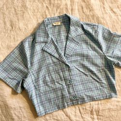 BRANDY MELVILLE Plaid Button Down