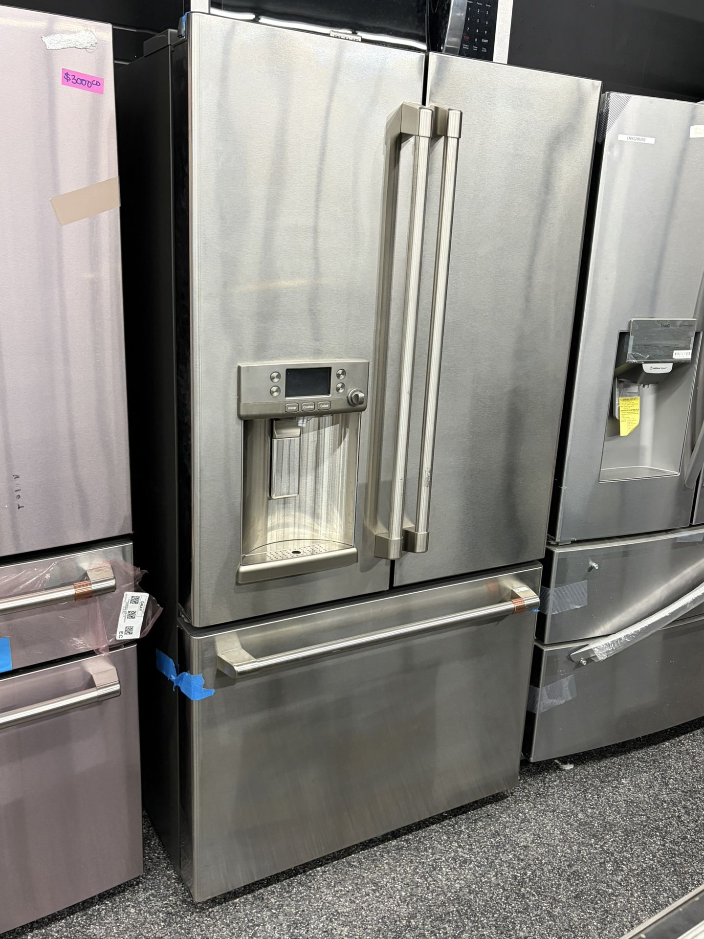 Open Box Cafe Stainless Steel French Door Fridge With Hot Water Dispenser
