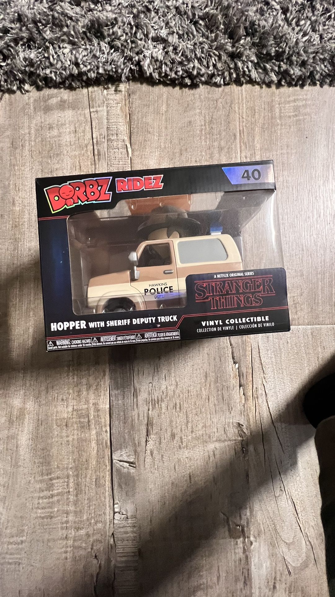 Hopper With Sheriff Deputy Truck Stranger Things Vinyl Figure
