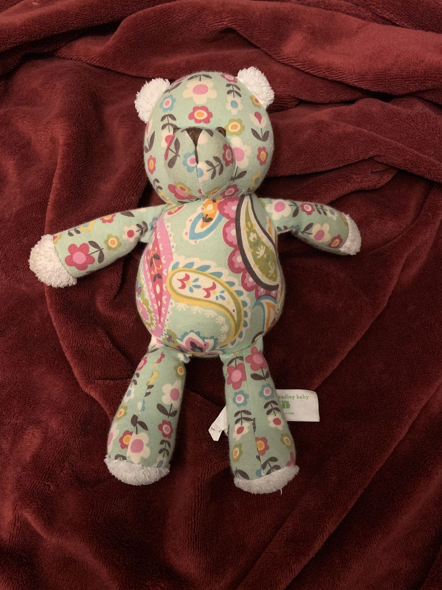 Vera Bradley Baby Teddy Bear Stuff Animal Toy Tutti Frutti
