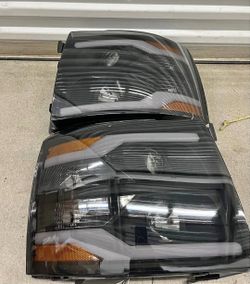 07-13 Chevrolet Silverado LED DRL Projector Headlights Luces Calaveras Micas Faros Focos Faroles Headlamps Chevy 