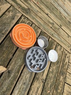 🐶 4 Dog Bowls – Stainless, Ceramic & Slow Feeders (Set Deal)