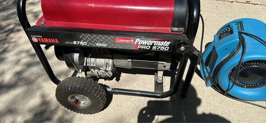 Coleman Powermate Pro 6750 generator powered by Yamaha 12 hp motor