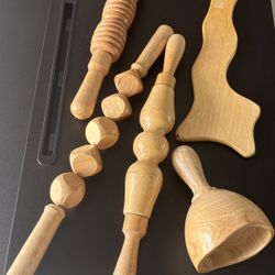 5-Piece Wood Therapy Kit for Lymphatic Drainage and Body Contouring