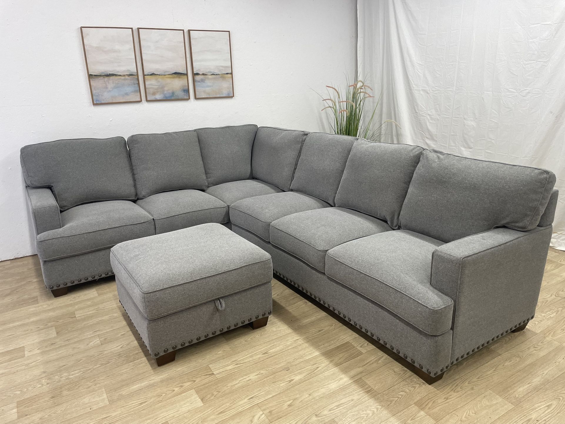 Thomasville Gray Sectional Sofa - Delivery Available