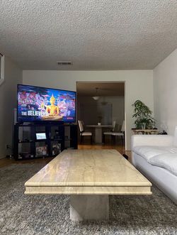 Beige Travertine Coffee Table