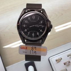 Citizen Eco Drive Men’s Watch With Mesh Bracelet, Layaway Available!