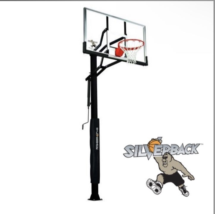 Silverback In-Ground Basketball Hoop - B5402W 60 in. Glass Backboard