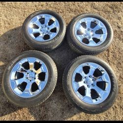 Ready to Bolt On! 20" Chrome Ram 1500 Wheels & Tires (Sensors/Lugs Incl.)