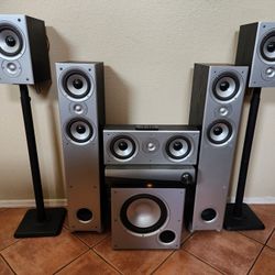 Polk Audio Home Theater 5.1-Channel System - Denon Receiver and 10" Polk Subwoofer Included