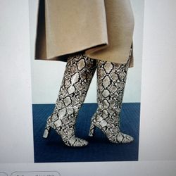 Zara Snake Skin Print Boot 