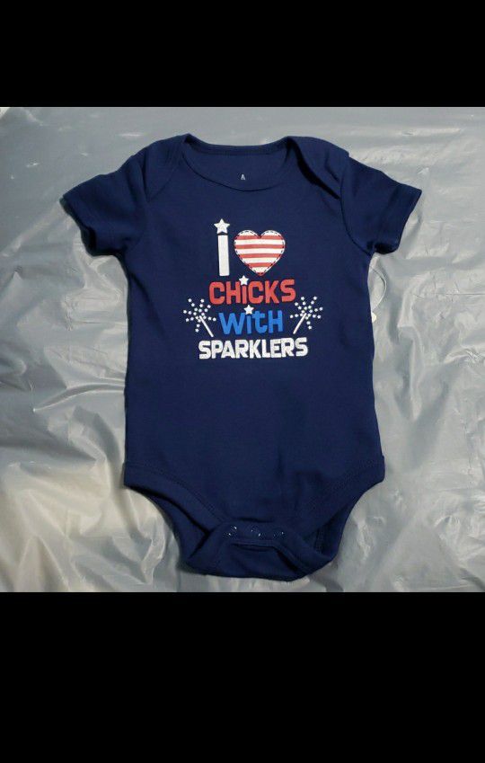 4th of July Baby Bodysuit 0-3Months