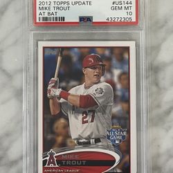 2012 Topps Update #US144 Mike Trout PSA 10 RC Rookie Angels