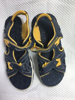 Timberland Unisex Kids Strappy Sandals Navy Yellow US 2 Model 2474A Synthetic
