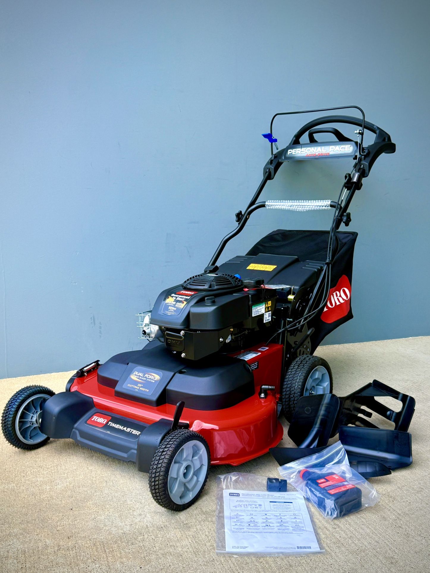 Brand new Toro TimeMaster with Personal Pace 30-in Gas Self-propelled lawn mower with 223-cc Briggs and Stratton Engine | Model #: 21219