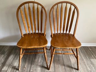 Free- sturdy wooden chairs 2 Nos