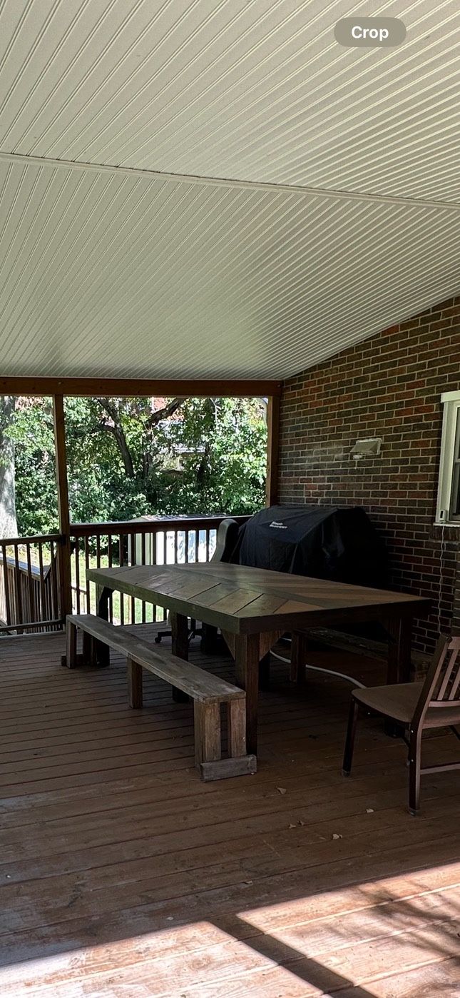Beautiful Solid Wood Patio Table