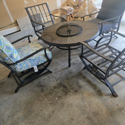 Backyard Furniture With Wood Fire Pit