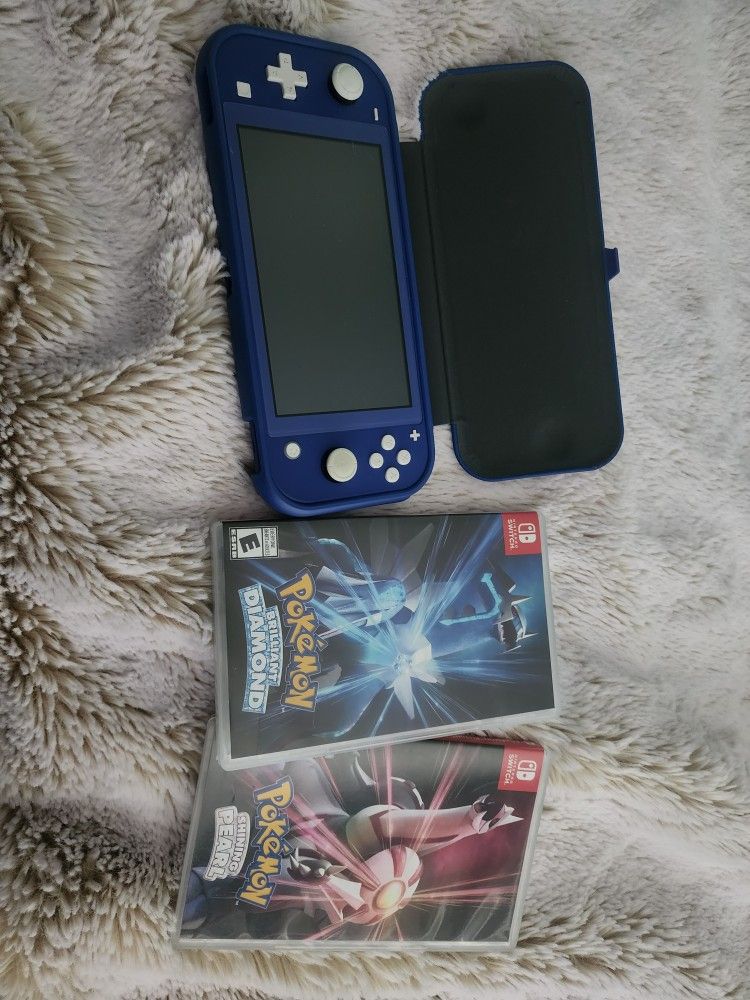 Nintendo Switch Lite With Pokemon Diamond And Pearl