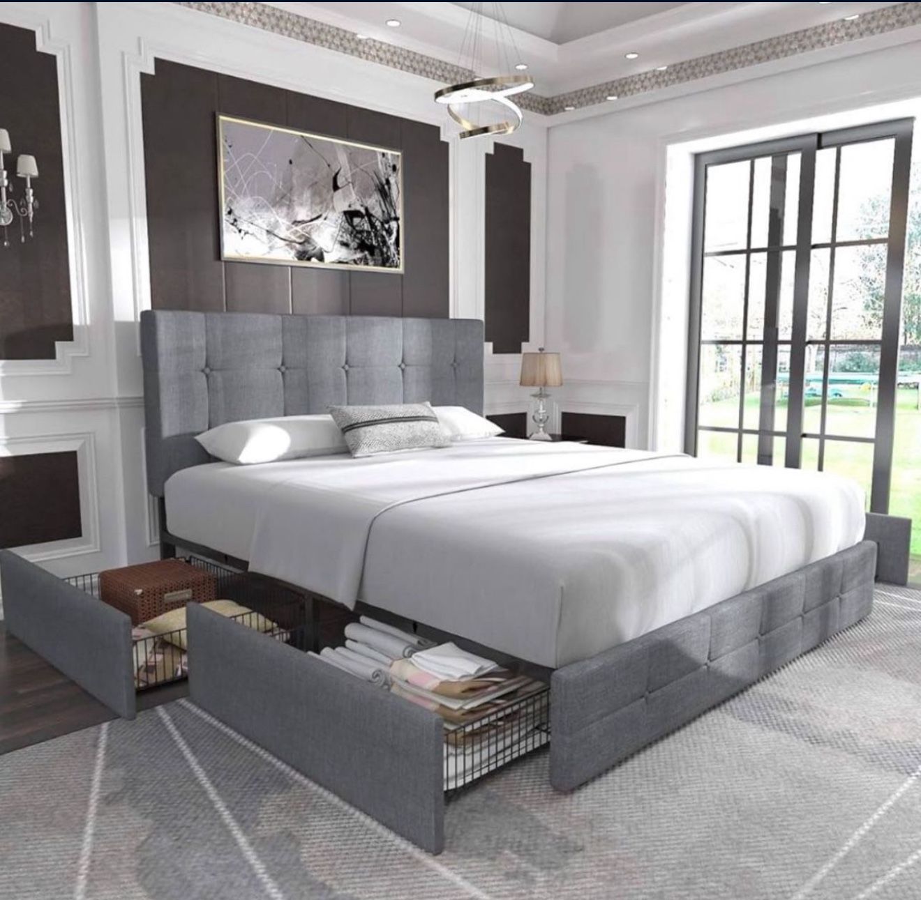 Used Bed (exactly The Same) Queen Bed (frame +mattress)