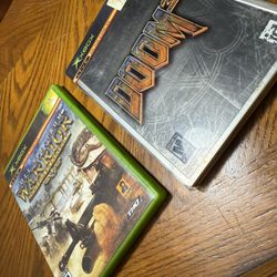 Xbox games Limited Collectors Edition Doom 3 and Full Spectrum Warrior Ten Hammers