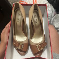 Brown Tan Guess Heels Size 8 Women 
