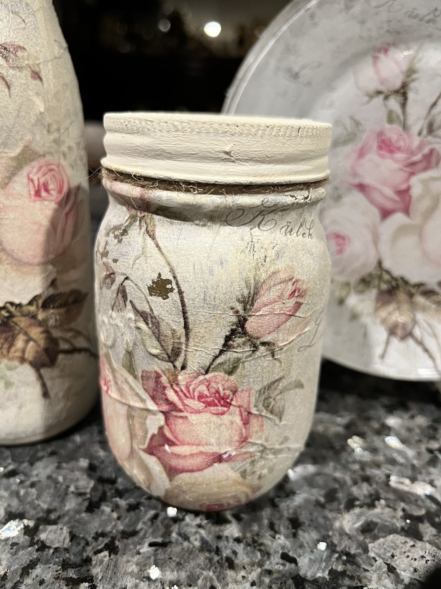 Decoupage Mason Jar / Bottles / Plates