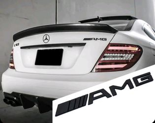Brand New Mercedes Benz AMG Emblem Gloss Black 3D