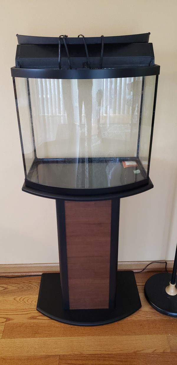 Aqueon 16 gallon Bow front Aquarium fish tank and stand for Sale in