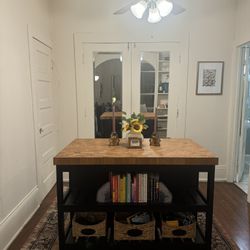 IKEA VADHOLMA Kitchen Island + Chairs 