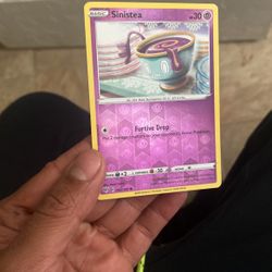 Rare Shiny Sinistea Pokemon Card