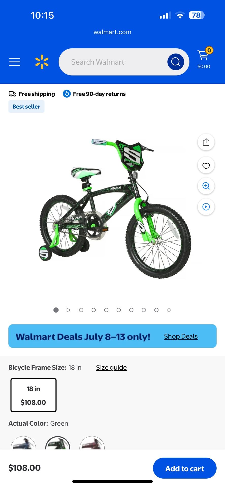 18” Dynacraft Surge Kids Bike