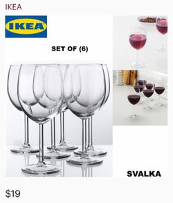 IKEA SVALKA Wine Glass 10oz (Set of 6)