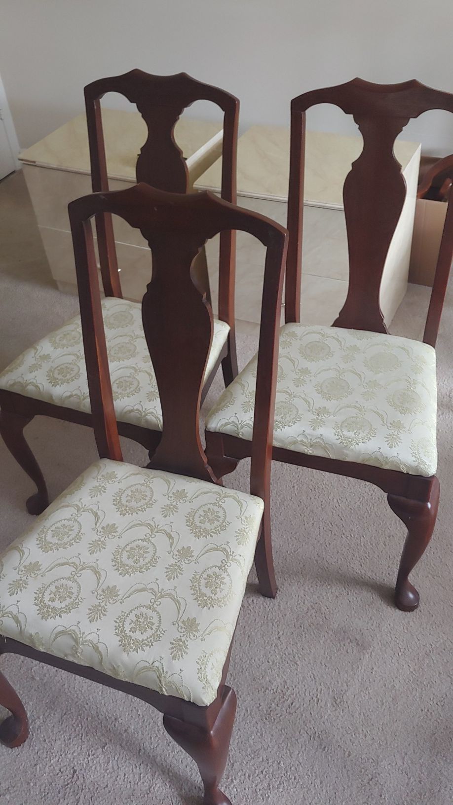 3 dining chairs.