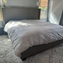 Upholstered Bed Frame - King