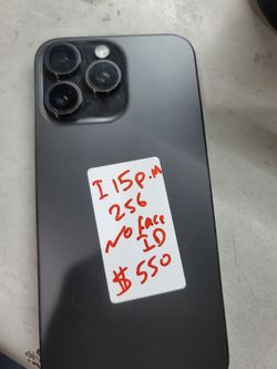 Iphone 15 pro max, 256gb Unlocked,  No Face ID