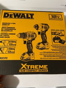 DEWALT XTREME 12V MAX Brushless 2-Tool Combo Kit DCK221F2