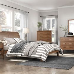 4 PC SET  1 QB+ 1 DR + 1 MR + 1 NS +  NEW IN BOX (MATTRESS AND CHEST SOLD SEPARATELY)