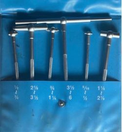 PEC Tools Telescoping Gage Set 5/16in - 6in USA 6 Piece Set USA