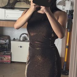 Blonde Black & Gold Dress Size Small