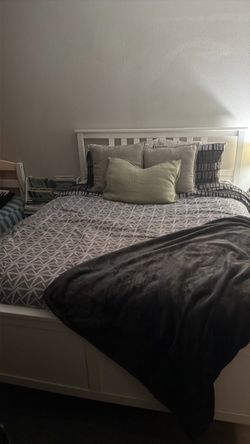 White Wood Bed Frame