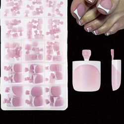 150 Pcs Pink Press Ons 