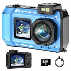 📷 8K WiFi Underwater Camera – Like New!