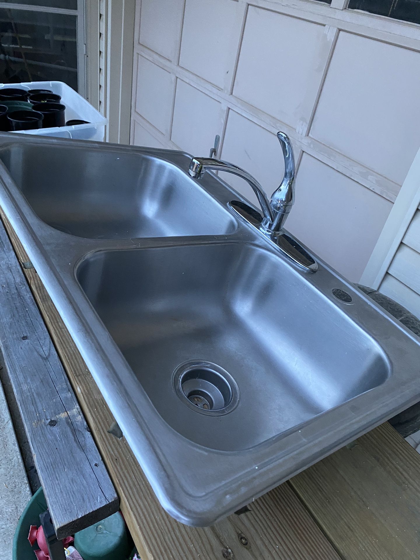 Double Stainless Steel Sink 