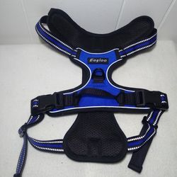 Eagloo Size Large Dog Harness No Pull Vest Reflective Strips Control Handle Blue