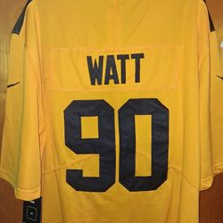 Brand New W/tags TJ Watt Pittsburgh Steelers # 90 Throwback Jersey Size Men's Small 