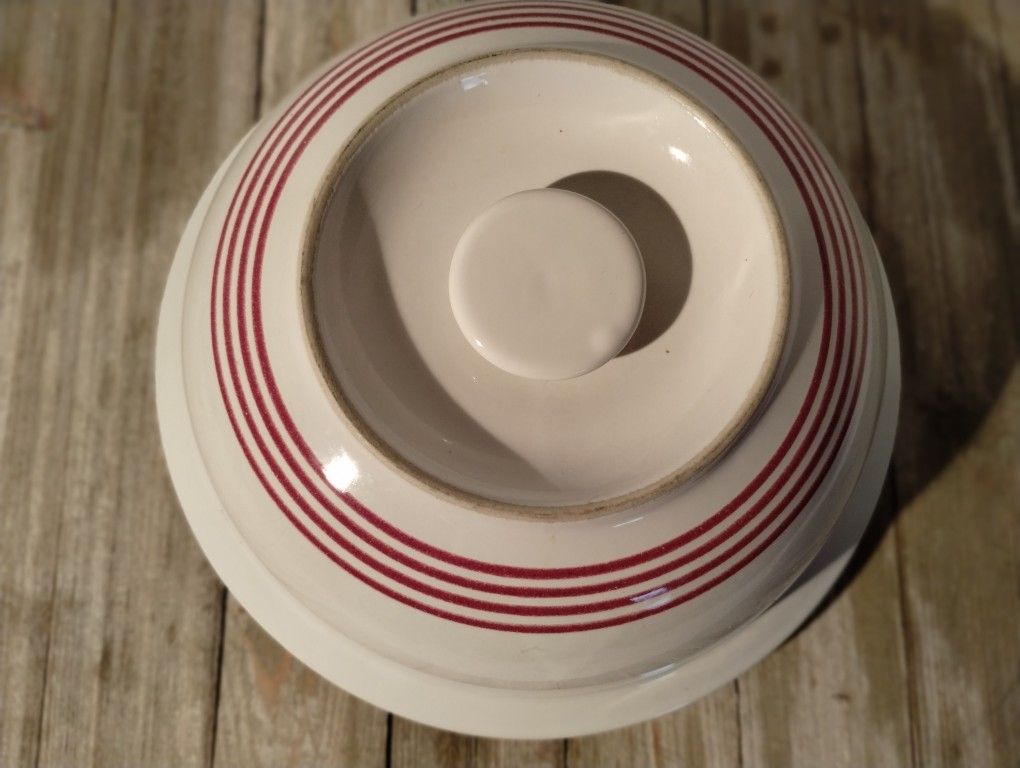 Vintage Stoneware Dome Top Crock Lid Button Knob